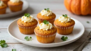 Pumpkin Muffins with Cream Cheese Center