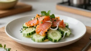 Smoked Salmon Cucumber Salad Elegant and Easy Recipe